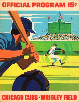 1971 Chicago Cubs Program Baseball Art